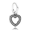 Серебряная подвеска в форме сердца с кубическими циркониями  №     791304CZ 