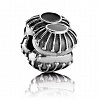 Abstract silver clip with black enamel  №     790578EN16 