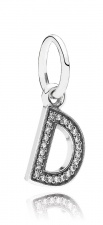 СЕРЕБРЯНАЯ ПОДВЕСКА В ФОРМЕ БУКВЫ D С КУБИЧЕСКИМ ЦИРКОНИЕМ №791316CZ